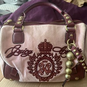 Juicy Couture vintage pink velour bag